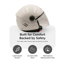 Hiker Lyra Pro Gloss White Half Face Helmet