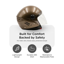 Hiker Lyra Pro Brown Half Face Helmet
