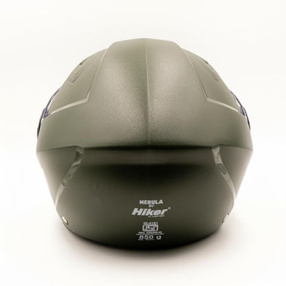 Hiker   Nebula Natural Military Green Half Face Helmet