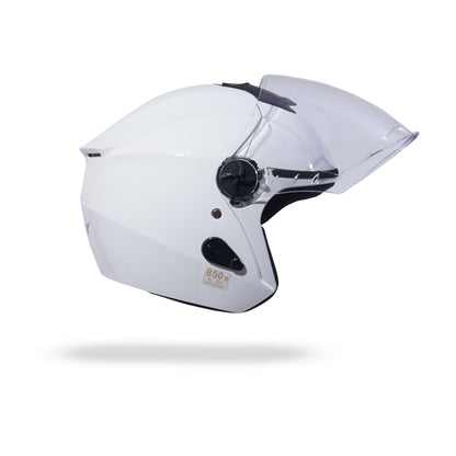 FLASH PRO Half Face Helmet -Gloss White