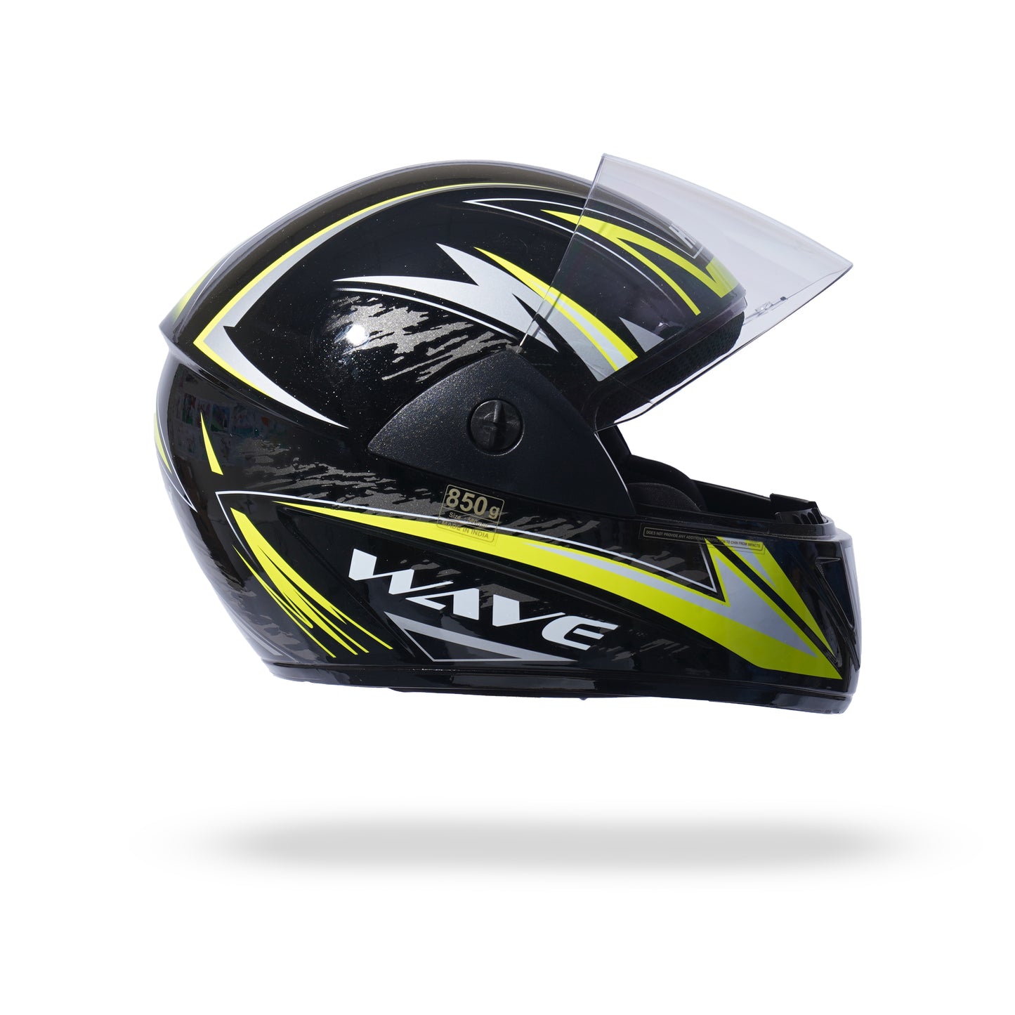 WAVE PRO MAX Full Face Helmet-Gloss Black Yellow
