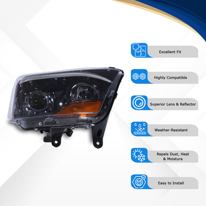 Varroc Head Light Assy Scarpio High Rh Aa04831N - HLA-SCRP-4831R