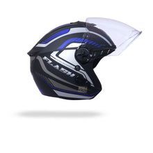 FLASH PRO MAX Half Face Helmet -Matt Black Blue