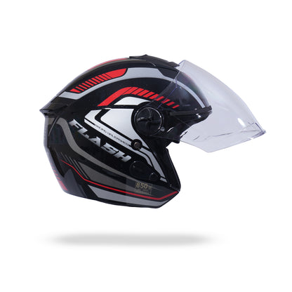 FLASH PRO MAX Half Face Helmet-Gloss Black