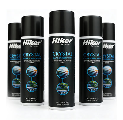 Hiker by Varroc Crystal Clear Screen Wash for Cars - Pack of 5 -CARC-UNIV-CCSW