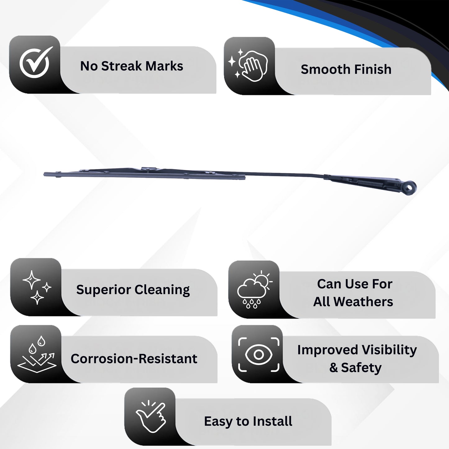 Wiper Blade With Arm for Comp RRE 205 (11 Inch) -WIPB-COMP-AL23