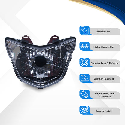 Varroc Head Lamp Unit Hnda Cb Unicon 150Cc - HLAM-UCRN-HU240