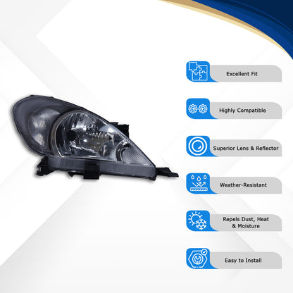 Varroc  Head Light Unit Inova T2 Rh Toyota- HLU-INVA-72T2UR