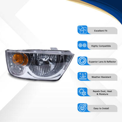 Varroc Head Light Unit Hyd Sentro Xing Lh - HLU-SNTR-81XGL