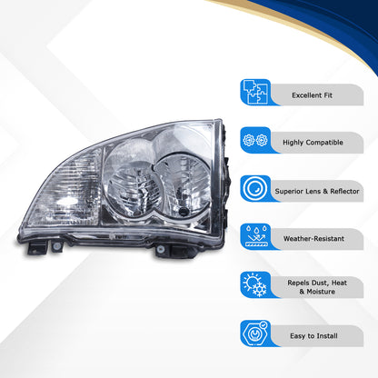 Varroc Head Lamp Assy Tataa Altra Bs6 Rh - HLA-ULTR-02UR