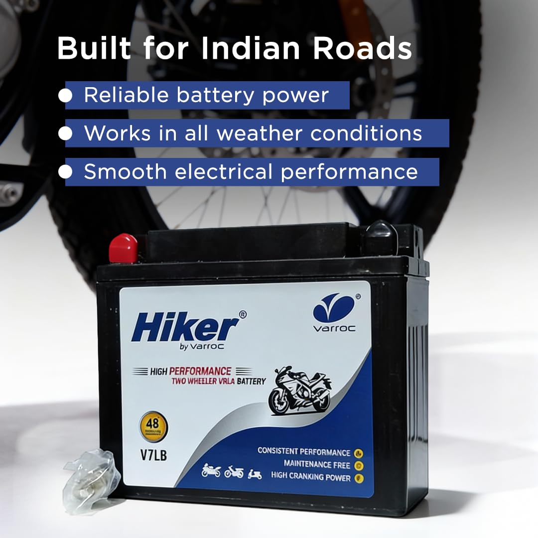 Hiker by Varroc V7LB, 7Ah and 12 V Battery for Bike -BTRY-7AH-V7LB