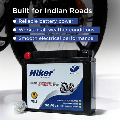 Hiker by Varroc V7LB, 7Ah and 12 V Battery for Bike -BTRY-7AH-V7LB
