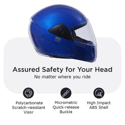 WAVE PRO Full Face Helmet -Gloss Blue -HLMT-GBLU-WPRO4
