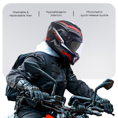 COMET PRO MAX Full Face Helmet-Gloss Black -HLMT-BRED-COMET1G
