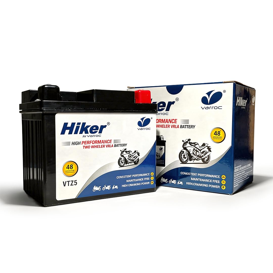 Hiker by Varroc VTZ5, 4Ah and 12 V Battery for Bike -BTRY-4AH-VTZ5