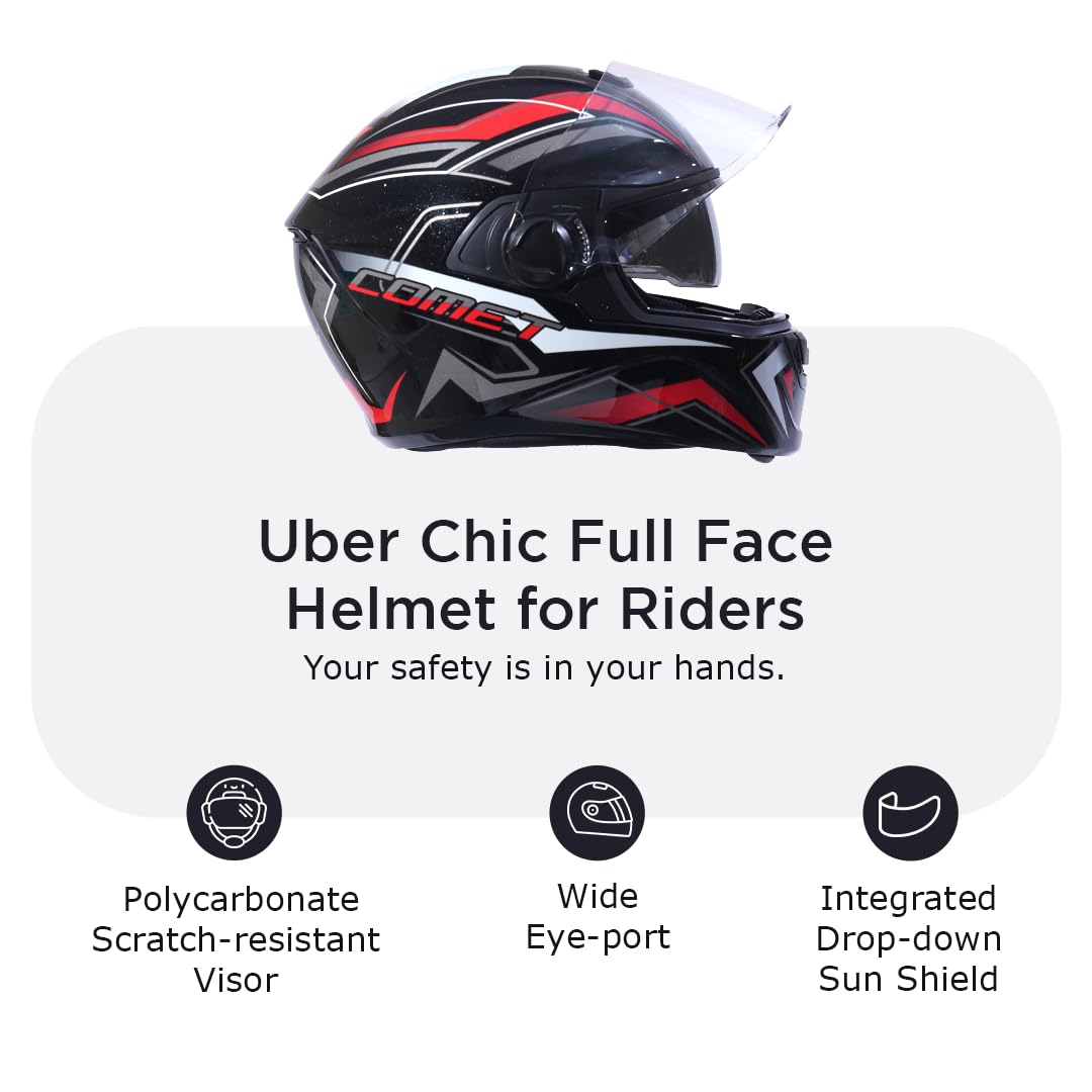 COMET PRO MAX Full Face Helmet-Gloss Black -HLMT-BRED-COMET1G
