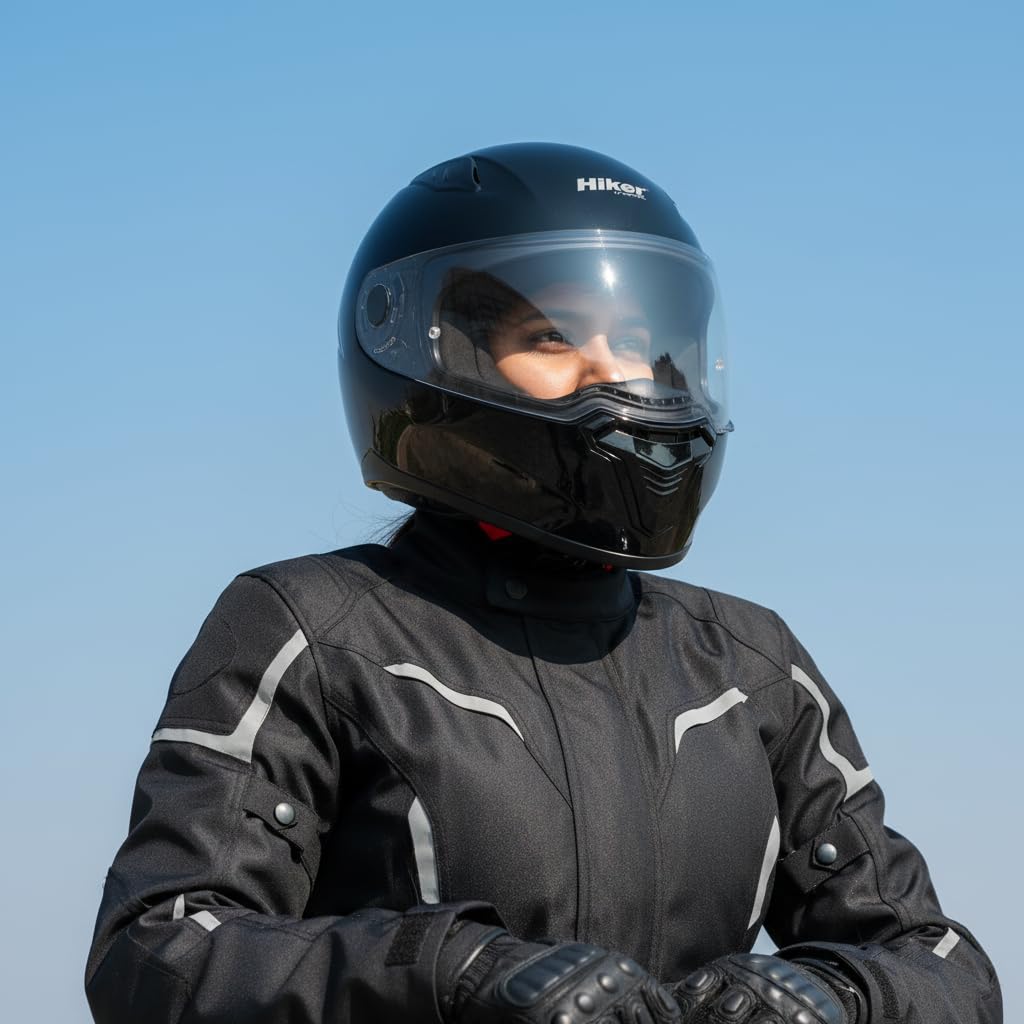 Hiker Orion Natural Black Full Face Helmet
