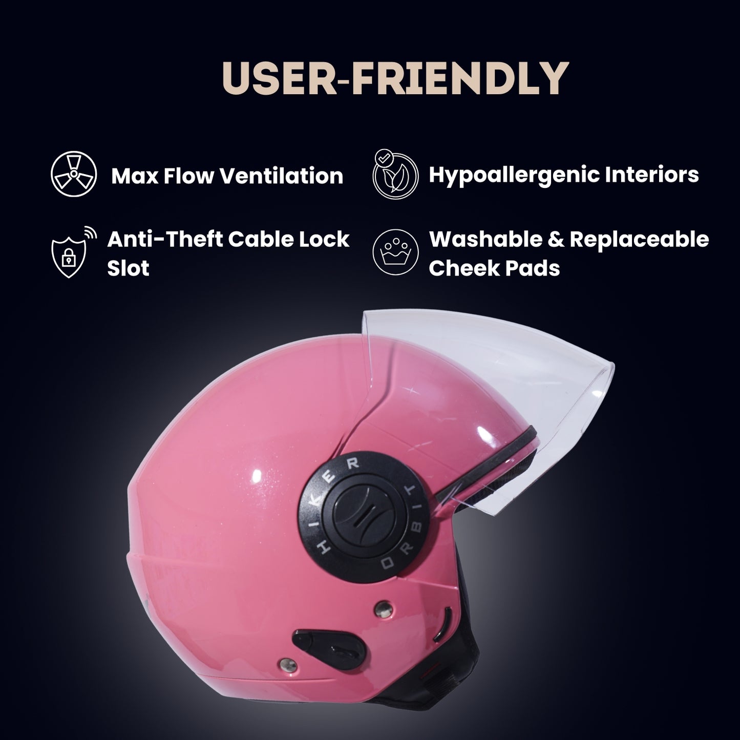ORBIT PRO Half Face Helmet