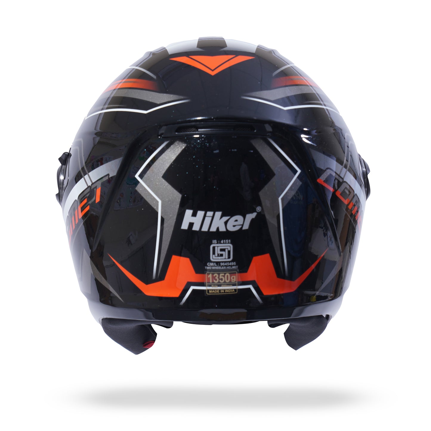 COMET PRO MAX Full Face Helmet-Gloss Black Orange