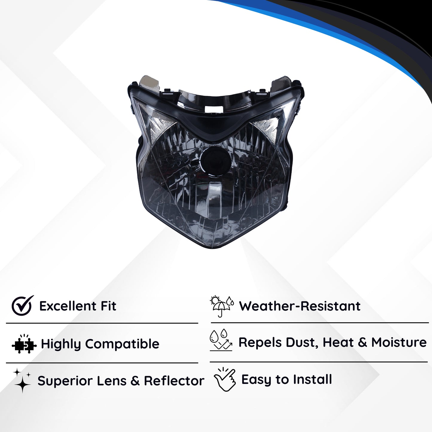 Varroc Head Lamp Unit Hnda Twistr - HLAM-TWSR-HU310