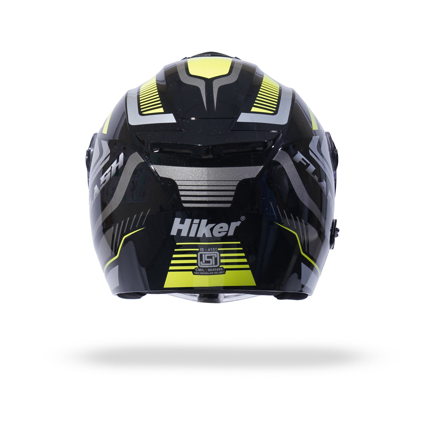FLASH PRO MAX Half Face Helmet -Gloss Black Yellow