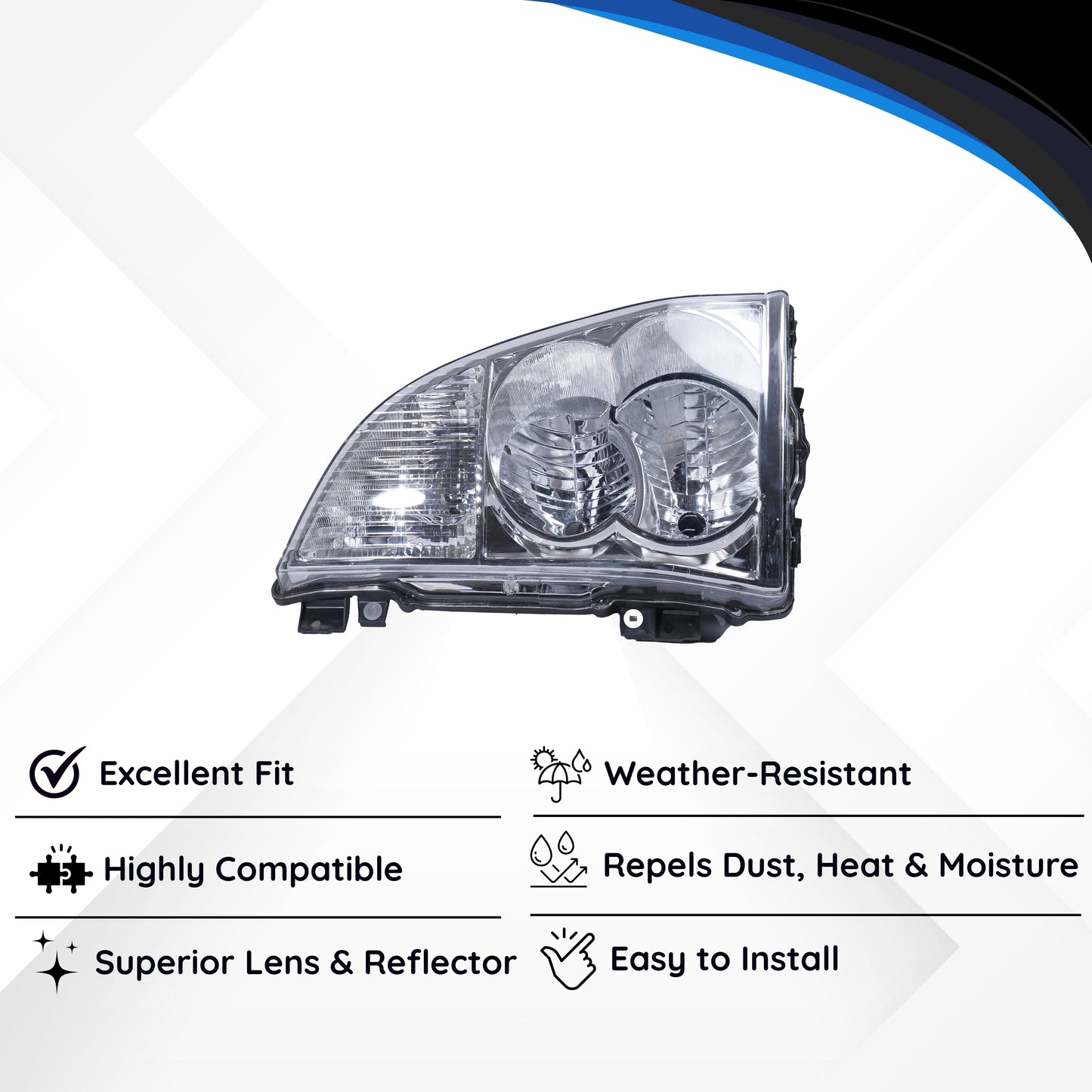 Varroc Head Lamp Assy Tataa Altra Bs6 Rh - HLA-ULTR-02UR