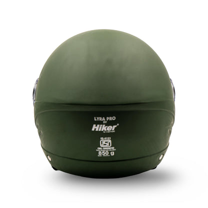 Hiker Lyra Pro Green Half Face Helmet