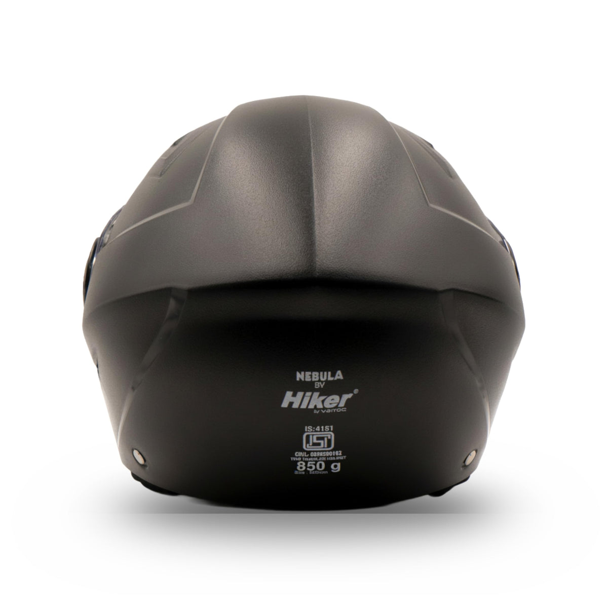 Hiker Nebula Natural Black Half Face Helmet