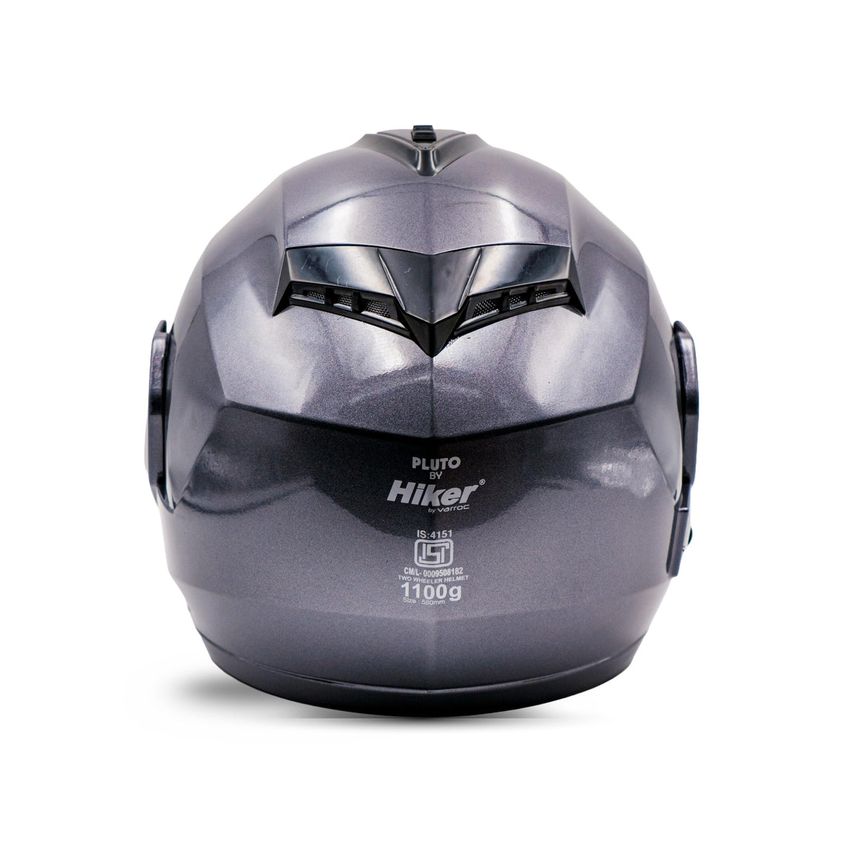 Hiker Pluto Pro Grey Flip Up Helmet with Helmet Cleaner & Sanitizer Combo - HLMT-GGRY-PPRO6 & CARC-UNIV-HCLN