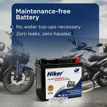 Hiker by Varroc VTZ5, 4Ah and 12 V Battery for Bike -BTRY-4AH-VTZ5