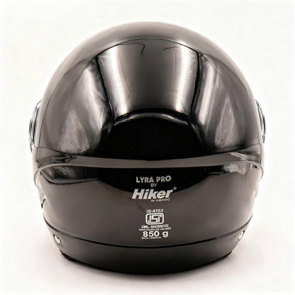 Hiker Lyra Pro Black Half Face Helmet