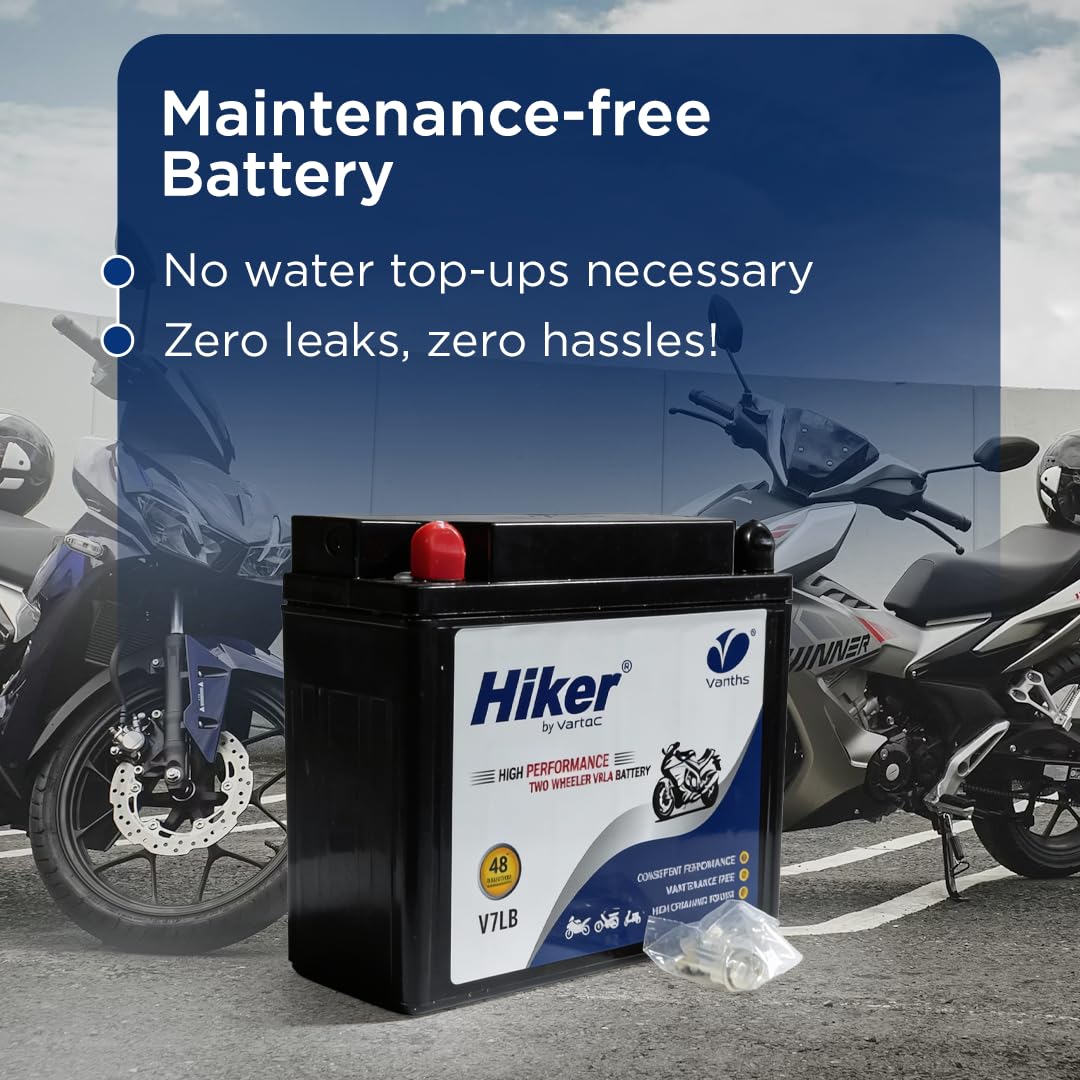 Hiker by Varroc V7LB, 7Ah and 12 V Battery for Bike -BTRY-7AH-V7LB