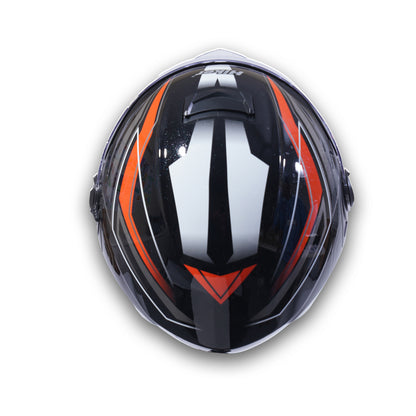 COMET PRO MAX Full Face Helmet-Gloss Black Orange