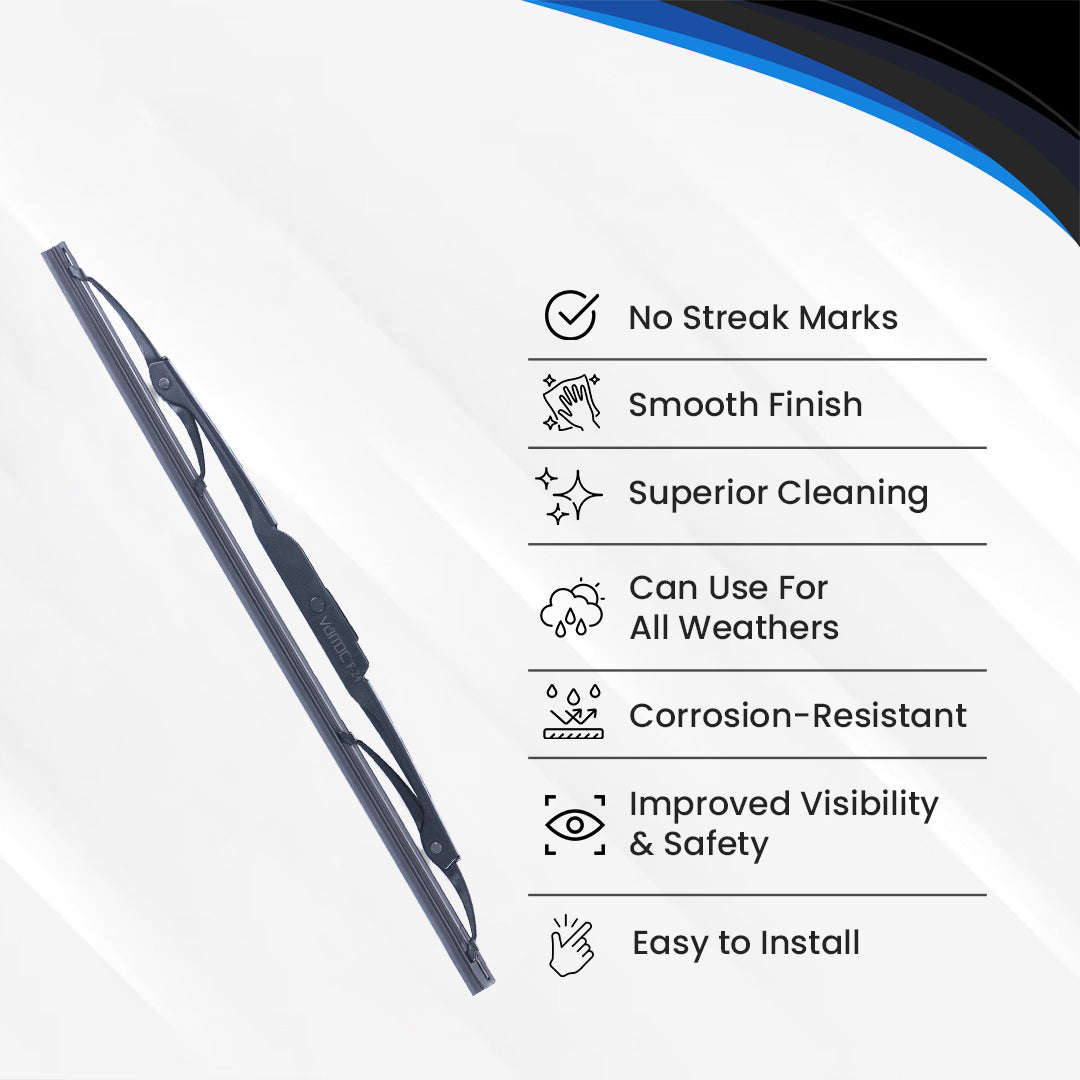 Wiper Blade, 9 mm U Hook, 356 mm/14 inches, Passenger & Driver Side -WIPB-UNIV-UH14
