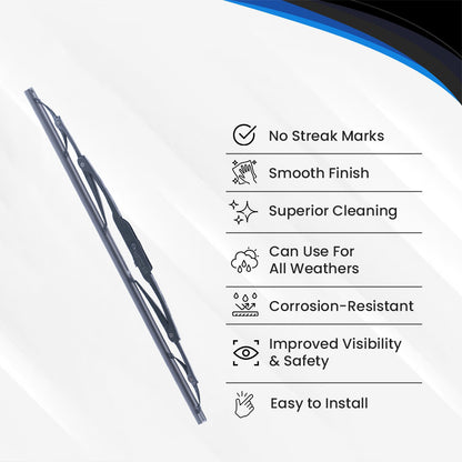 Wiper Blade, 9 mm U Hook, 432 mm/17 inches, Driver Side & Passenger Side