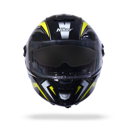 COMET PRO MAX Full Face Helmet-Gloss Black Yellow -HLMT-BYLW-COMET2G