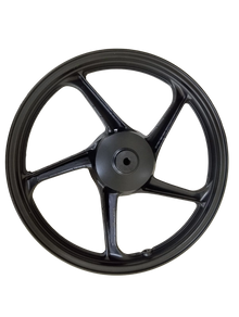 Varroc  Alloy Wheel 1.8X18 5 Spoke Fr Pasion Blk Hero- ALOY-PASN-AACFB