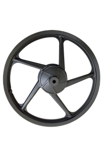 Varroc  Alloy Wheel 1.4X17 5 Spoke Fr Pltn Blk Bajaj- ALOY-PLTN-JKFB
