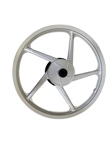 Varroc  Alloy Wheel 1.4X17 5 Spoke Fr Pltn Slvr Bajaj- ALOY-PLTN-JKFS