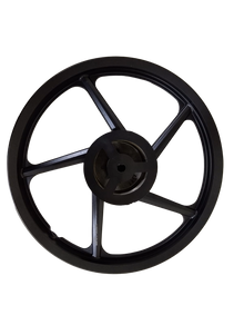 Varroc  Alloy Wheel 1.6X17 5 Spoke Rr Pltn Blk Bajaj- ALOY-PLTN-JKRB