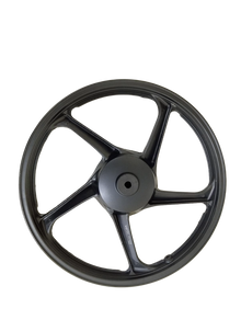 Varroc  Alloy Wheel 1.6X18 5 Spoke Fr Spln Blk Hero- ALOY-SPLD-AAHFB