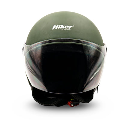 Hiker Lyra Pro Green Half Face Helmet