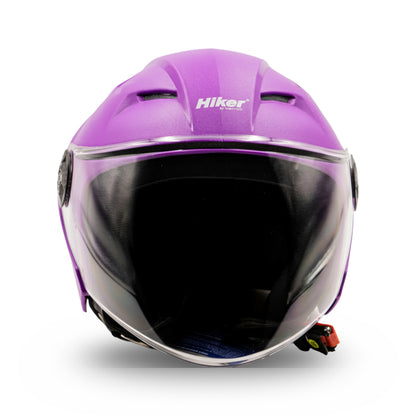 Hiker Nebula Natural Purple Half Face Helmet