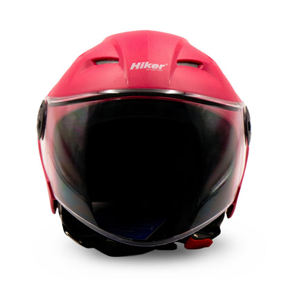 Hiker Nebula Natural Pink Half Face Helmet