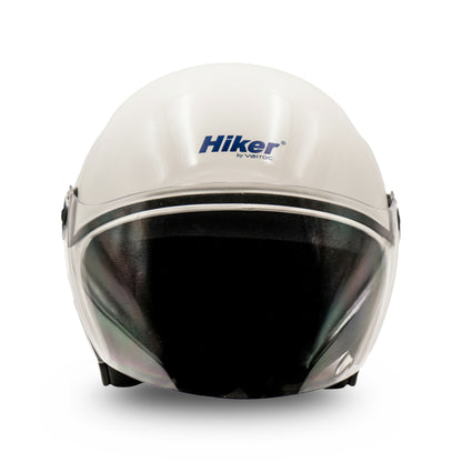 Hiker Lyra Pro Gloss White Half Face Helmet