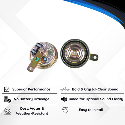Horn 95MM 12V Dual tone Yellow K95