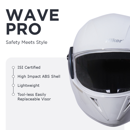 WAVE PRO Full Face Helmet -Gloss White
