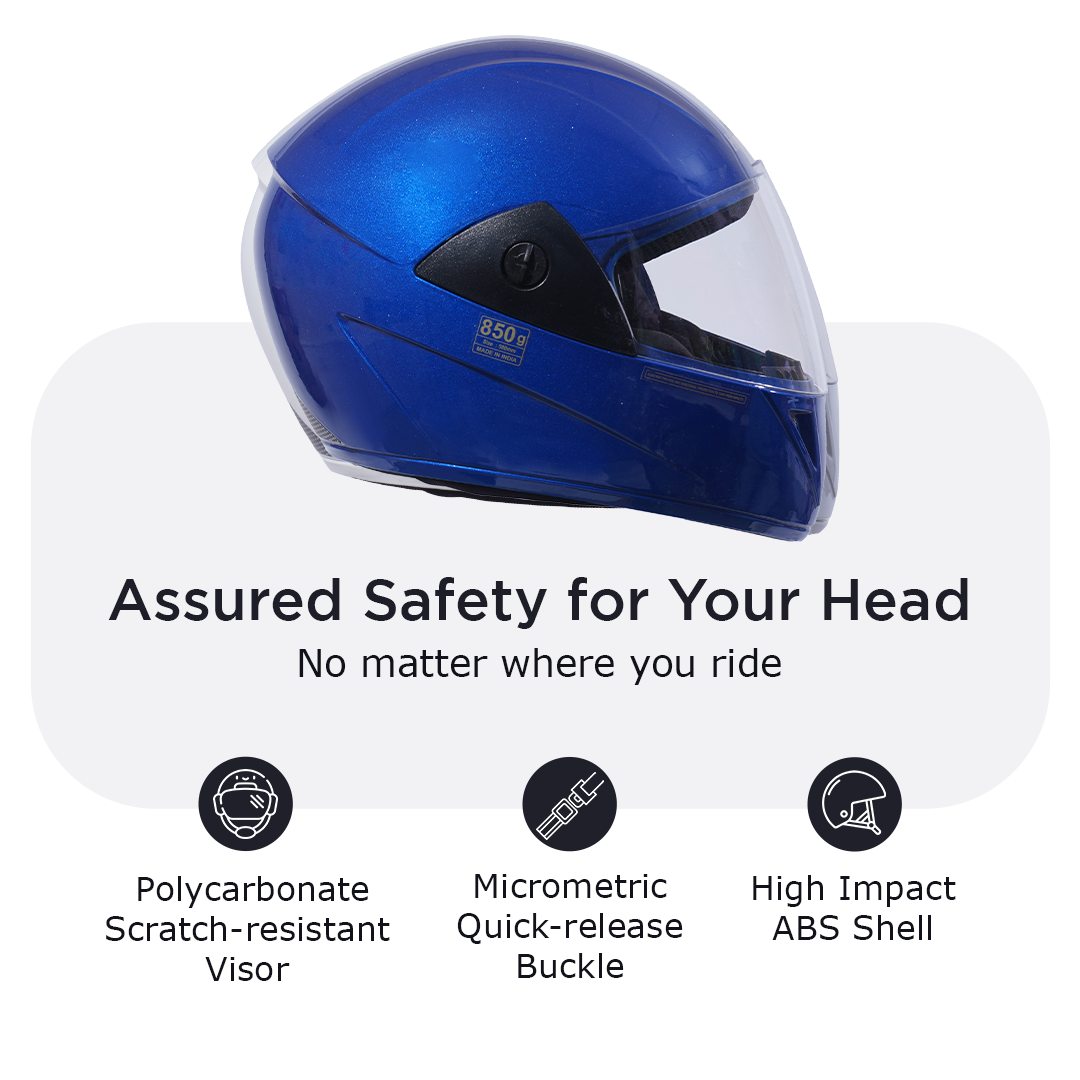 WAVE PRO Full Face Helmet -Gloss Blue