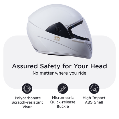 WAVE PRO Full Face Helmet -Gloss White