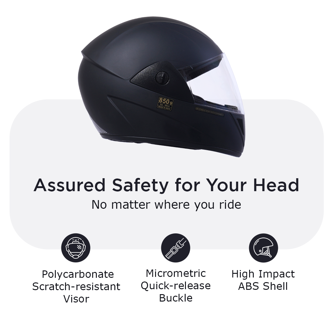 WAVE PRO Full Face Helmet -Matt Black